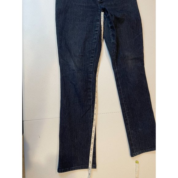 Tahari Womens Straight Leg Emma Jeans M8874200 Dark Wash Denim Blue Size 6 - Picture 4 of 10